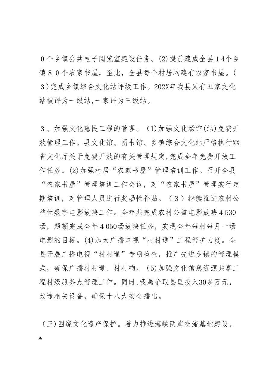 县文广新局工作报告材料_第5页
