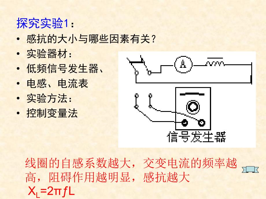 物理袁青林电感和电容对交变电流的影响课件_第3页