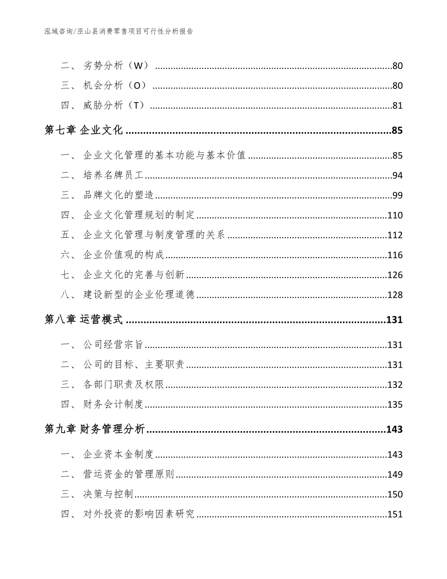 巫山县消费零售项目可行性分析报告范文模板_第4页