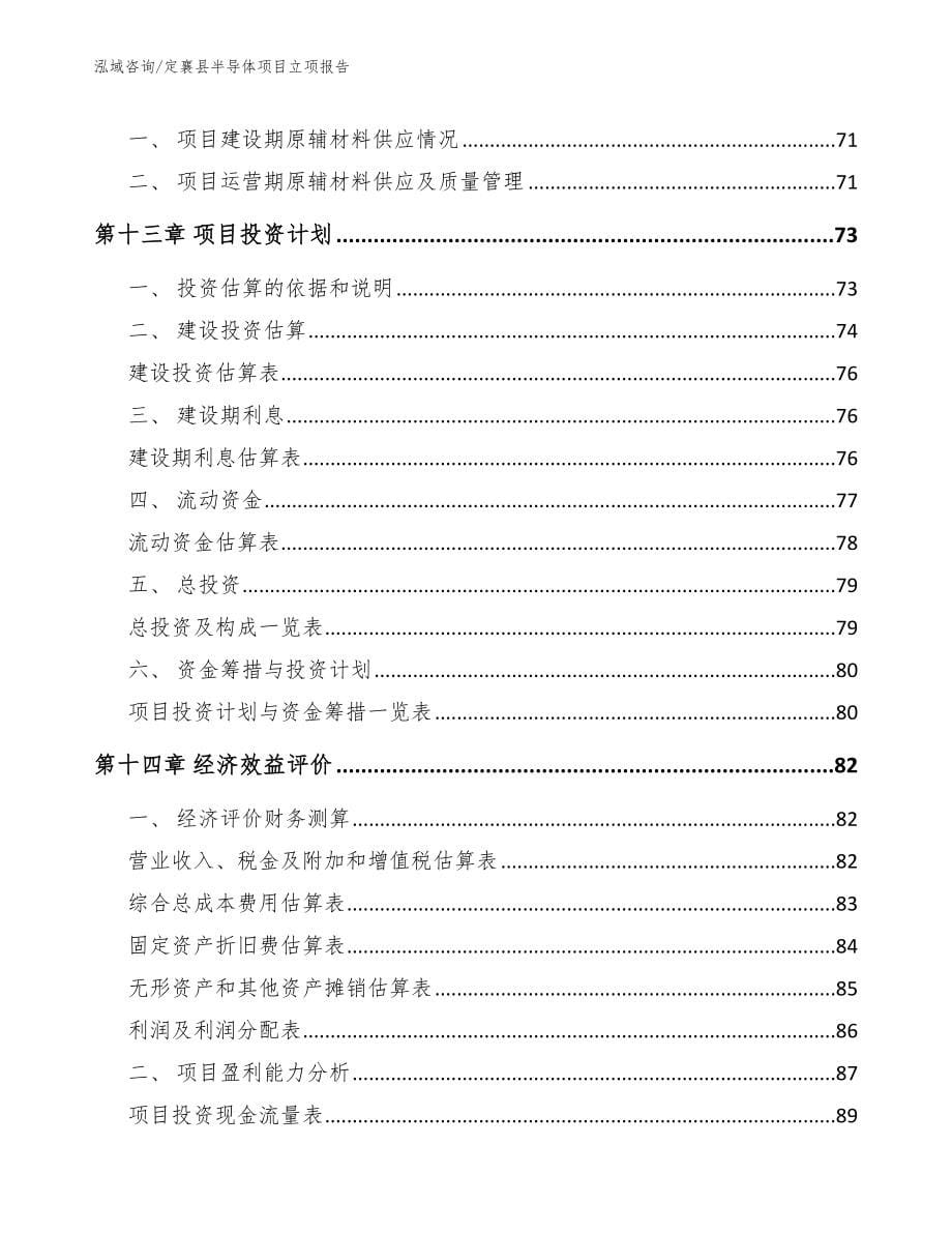 定襄县半导体项目立项报告【范文模板】_第5页
