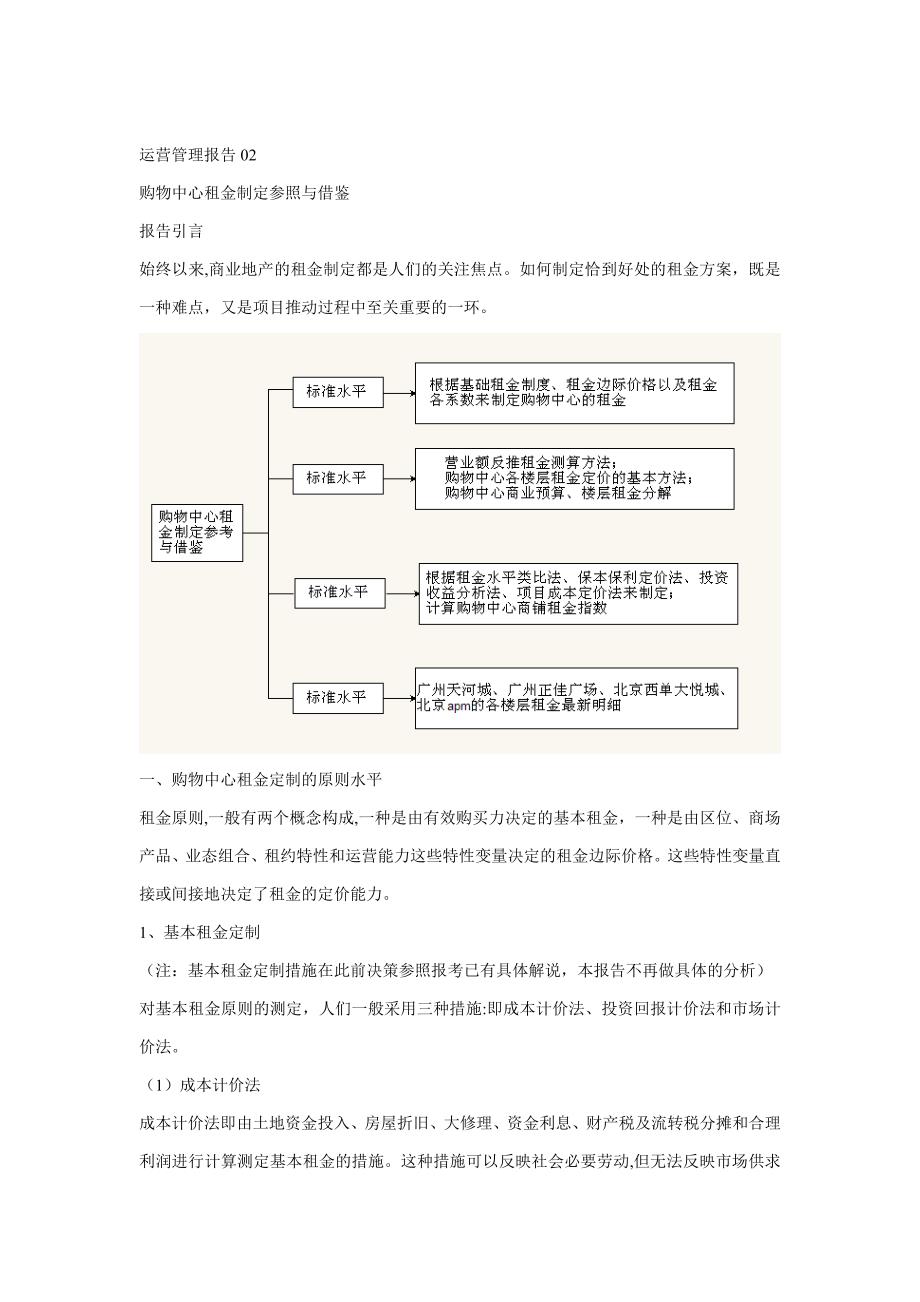 购物中心租金制定参考与借鉴1_第1页
