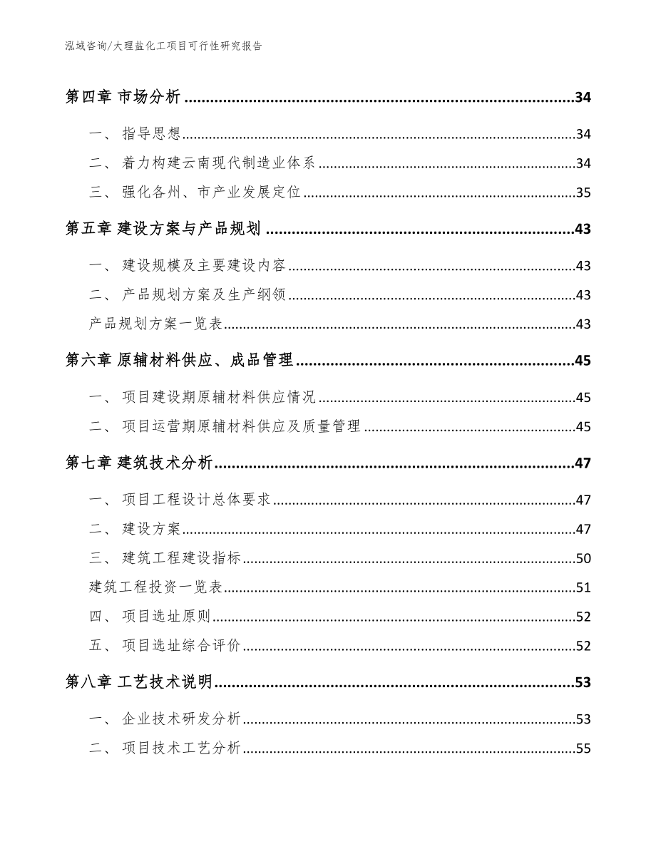 大理盐化工项目可行性研究报告【参考模板】_第4页