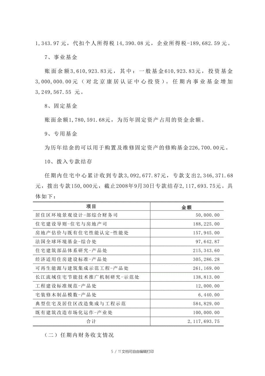 住宅中心离任审计报告_第5页