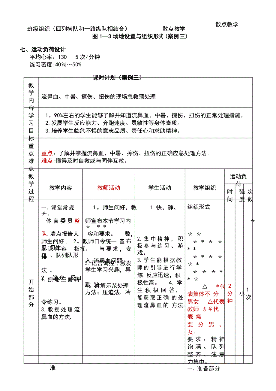 体育课教案编写模板_第3页