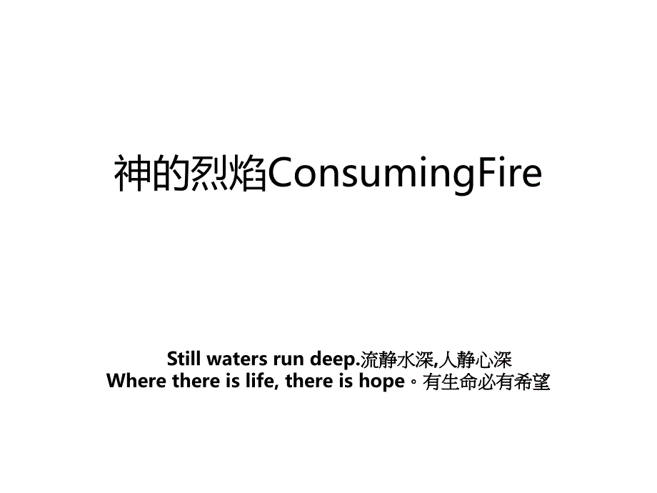 神的烈焰ConsumingFire_第1页