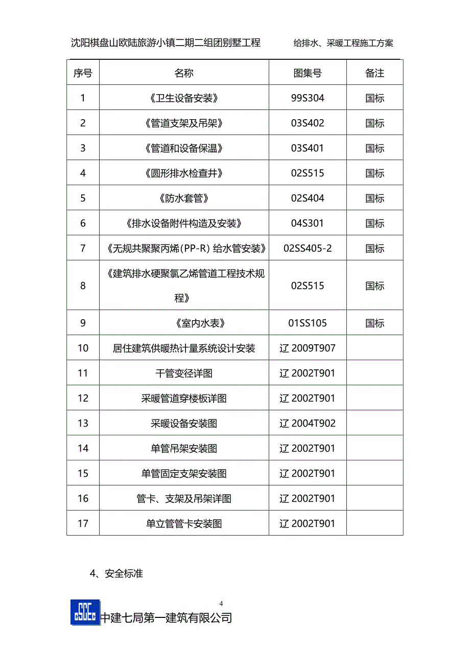 沈阳棋盘山给排水施工方案建筑施工资料_第4页