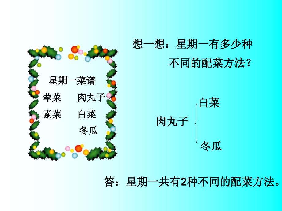 北师大版三年级数学课件上册搭配中的学问2_第3页