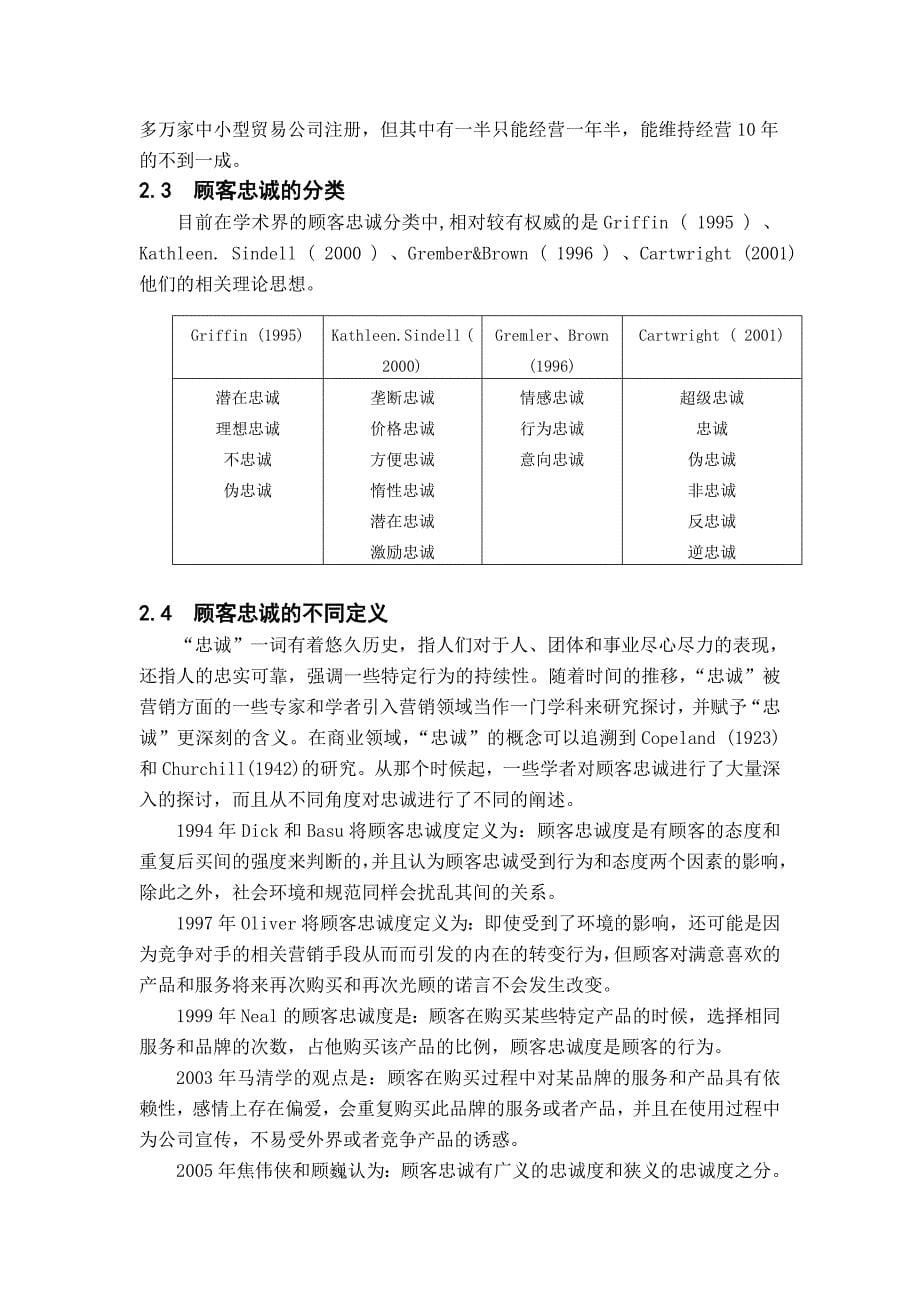 中小型贸易公司顾客忠诚度的提升探讨_第5页