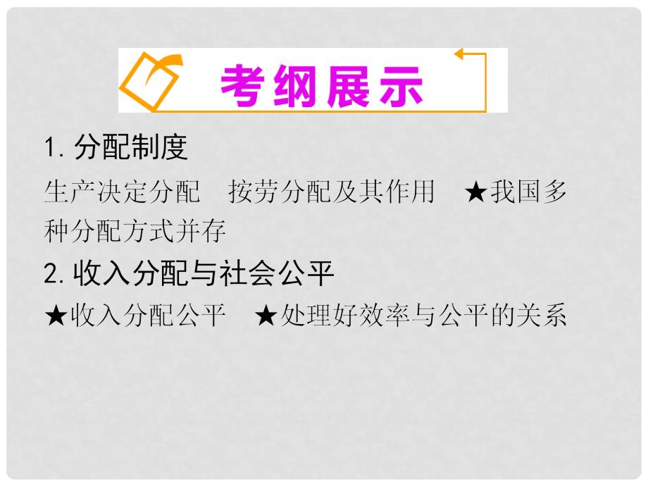 山西省大同市第一中学高考政治一轮复习 第3单元 第7课《个人收入的分配》课件（必修1）_第3页