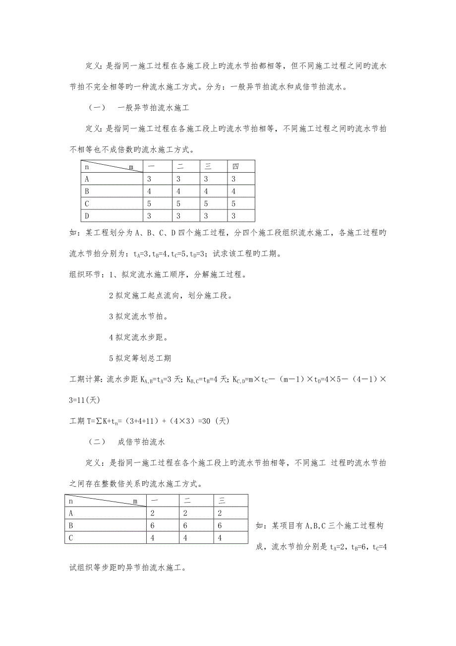 流水综合施工与总工期计算_第2页
