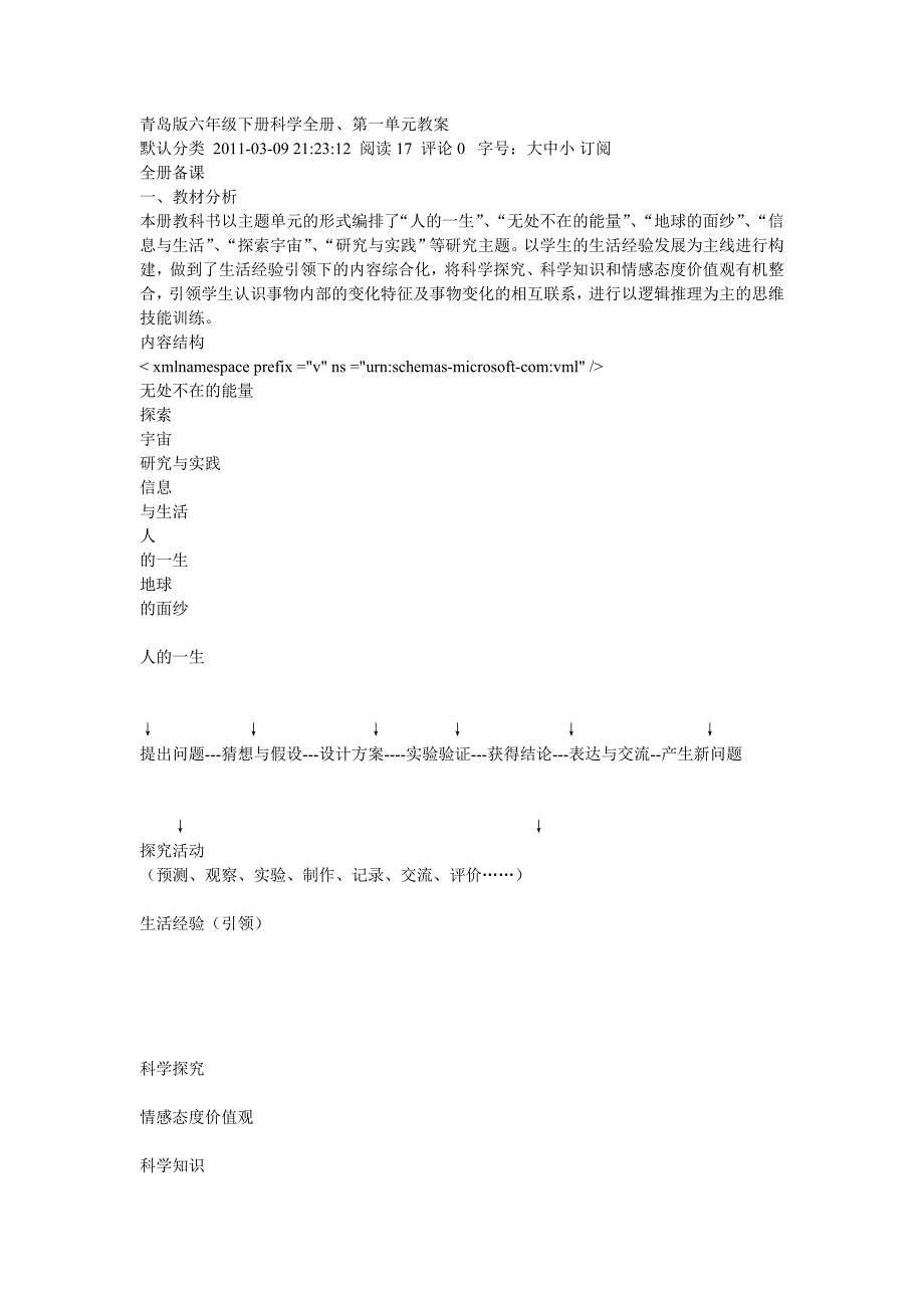 青岛版六年级下册科学全册_第1页