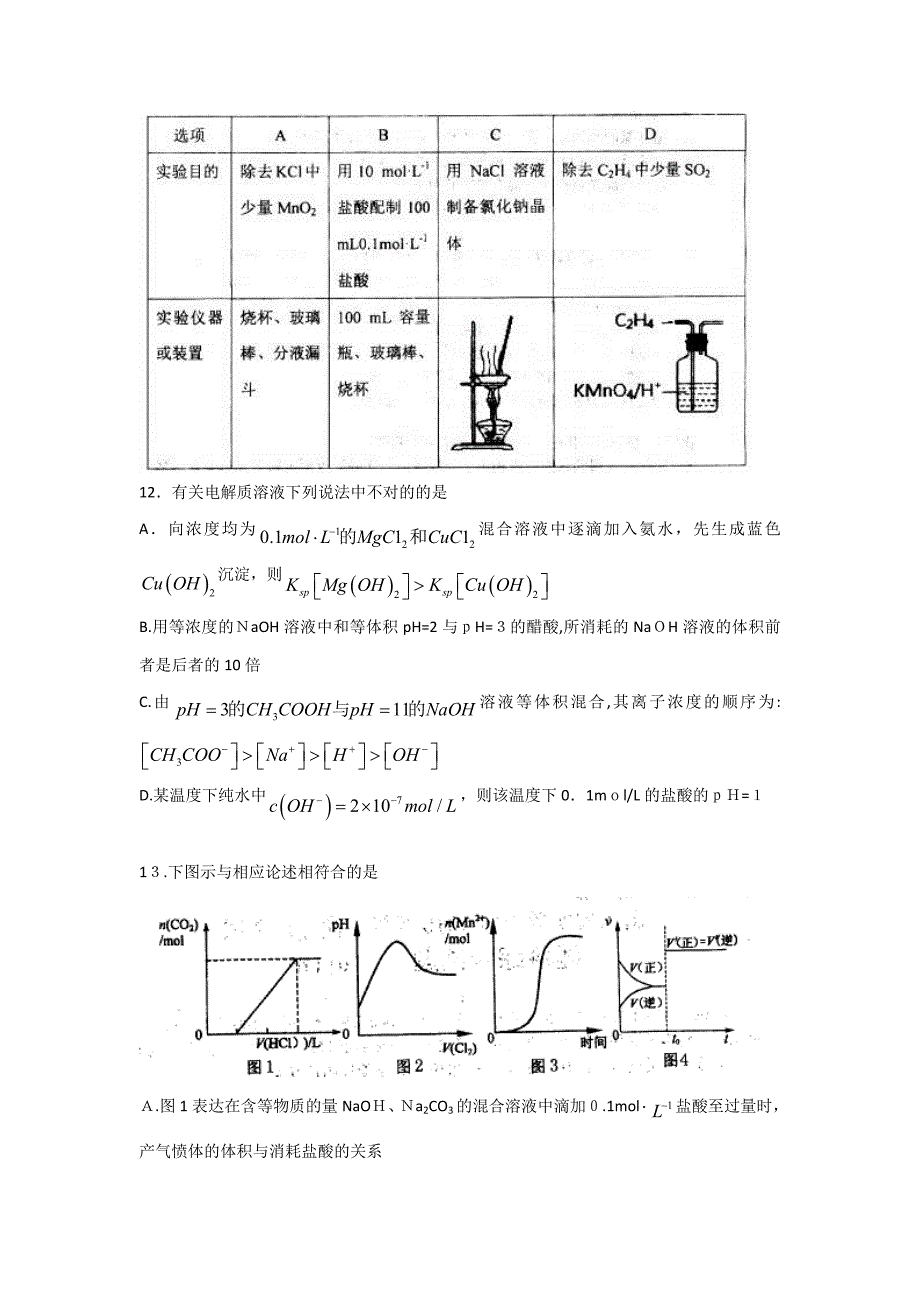 山东实验中学高三5月模拟考试-理综解读_第4页