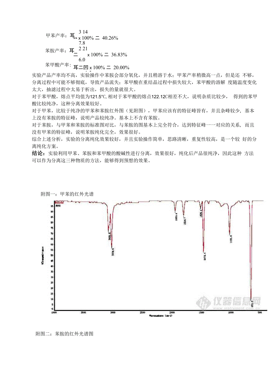 苯甲酸、苯胺、甲苯的分离纯化_第4页