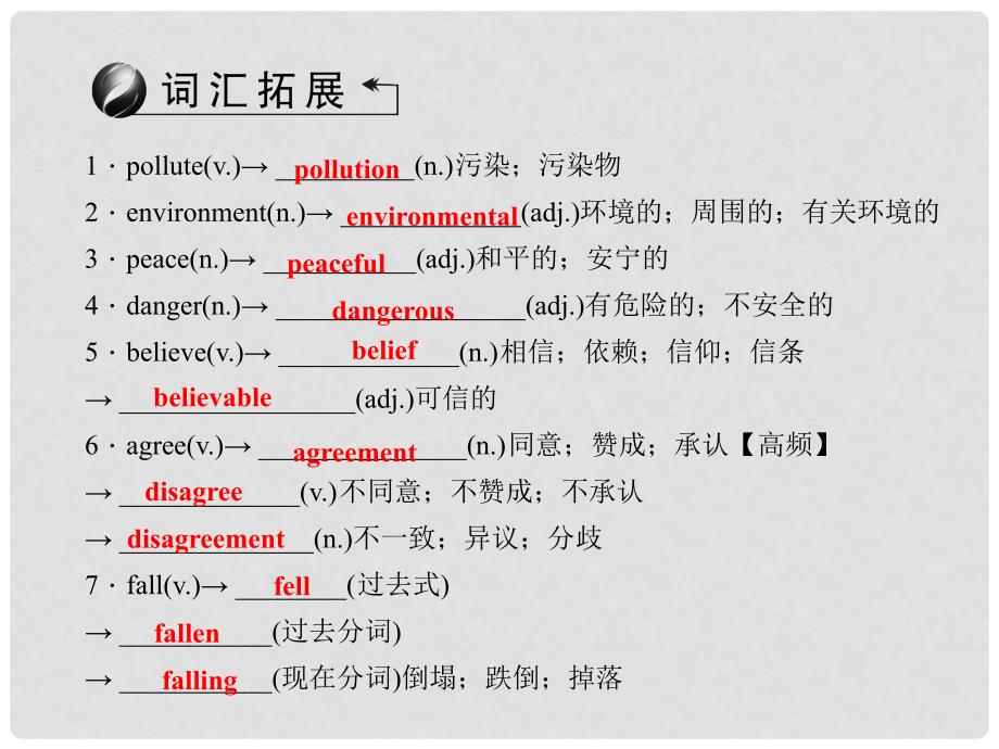 中考英语总复习 第一轮 课本考点聚焦 第8讲 八上 Units 78课件_第3页