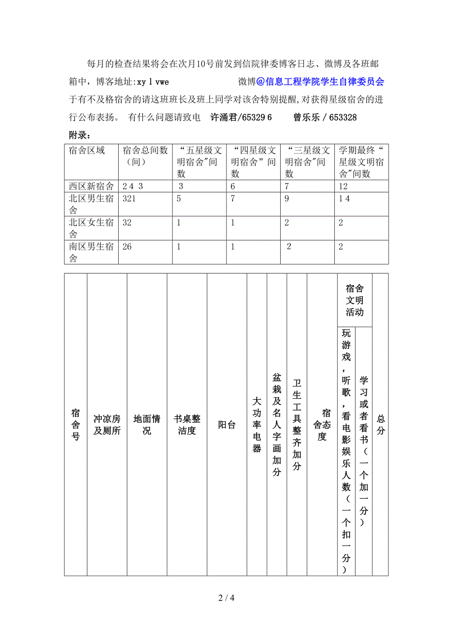 宿舍检查方案及其评分表doc_第3页