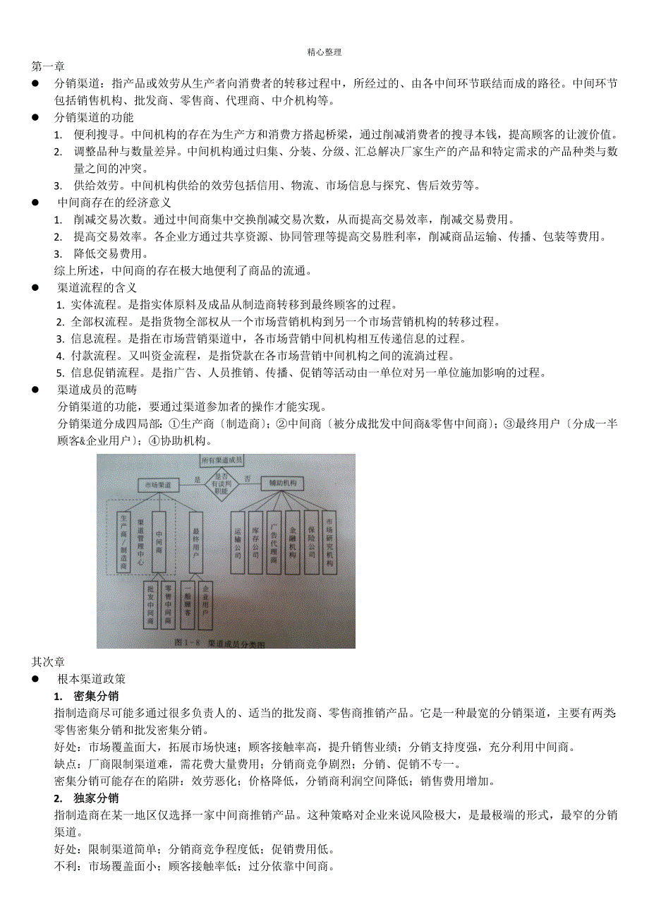 分销渠道管理考试总结_第1页