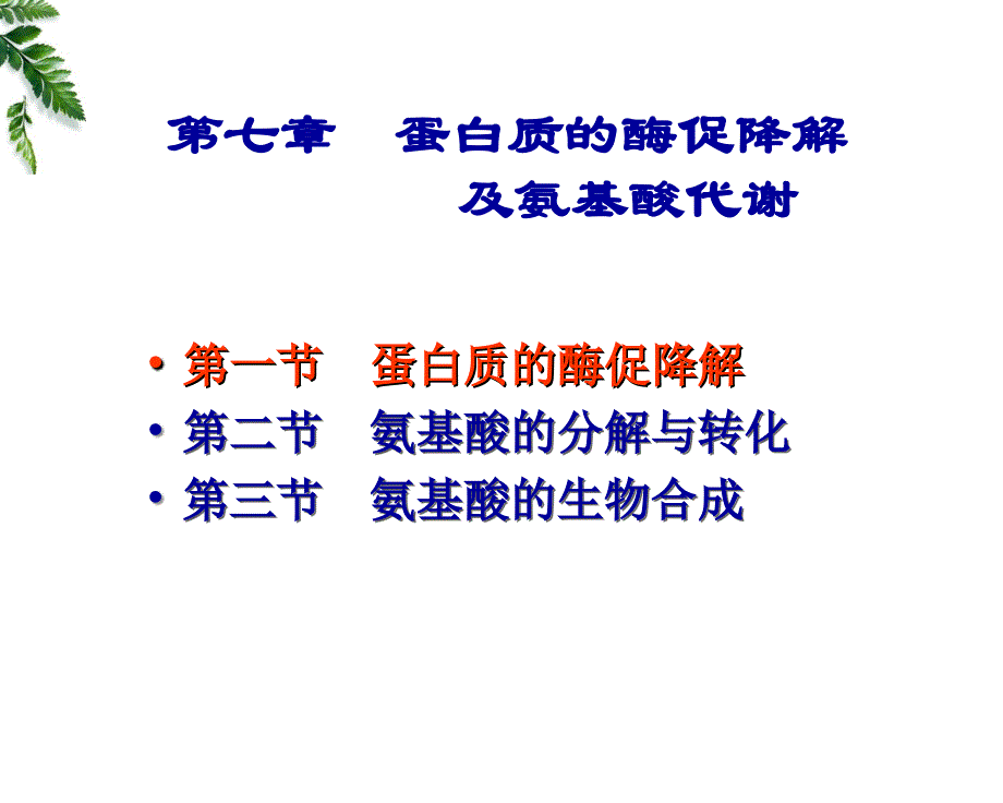 生物化学：第七章 蛋白质的酶促降解及氨基酸代谢_第2页