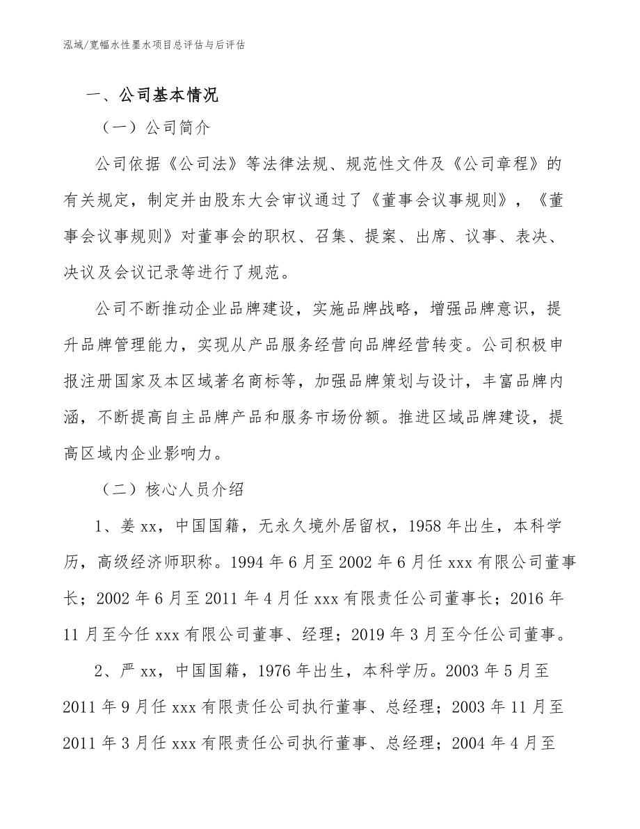 宽幅水性墨水项目总评估与后评估_第3页