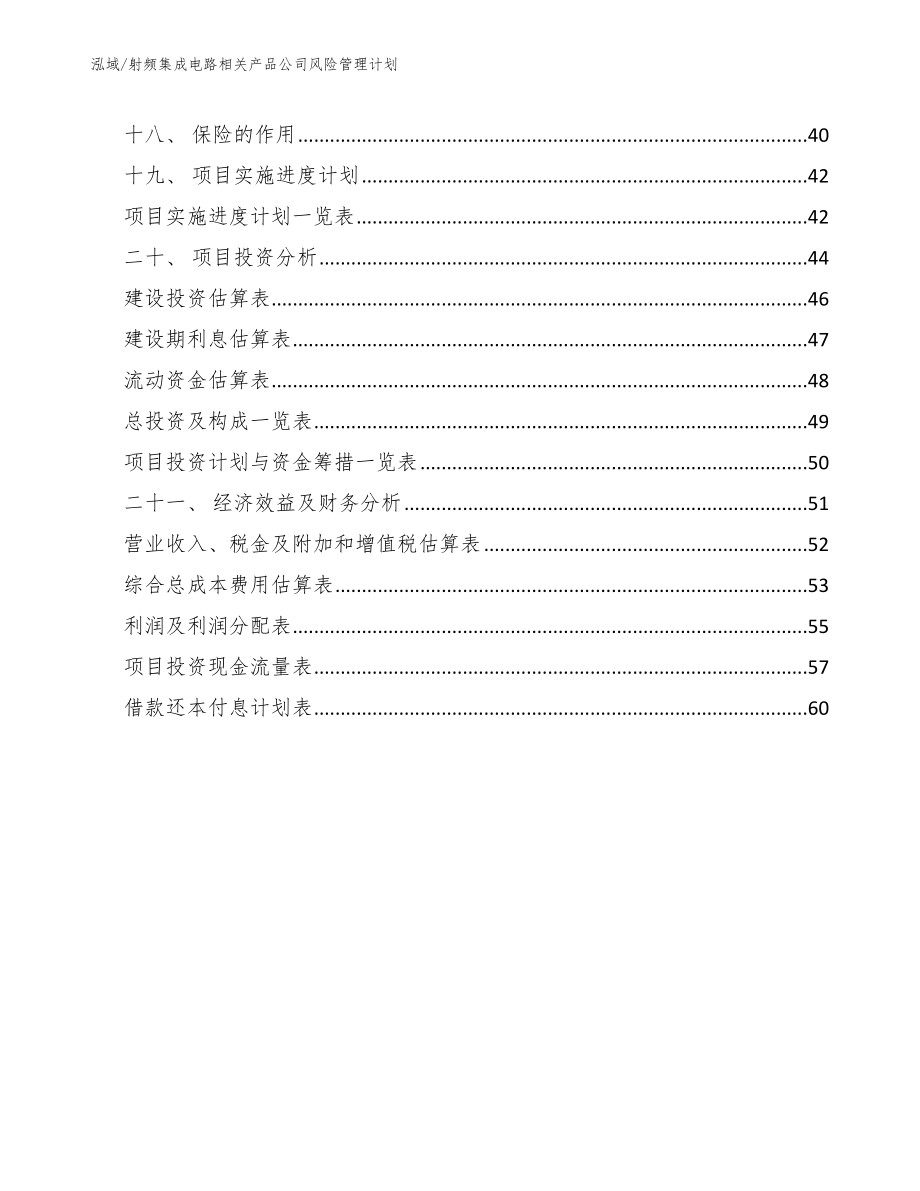 射频集成电路相关产品公司风险管理计划_第2页