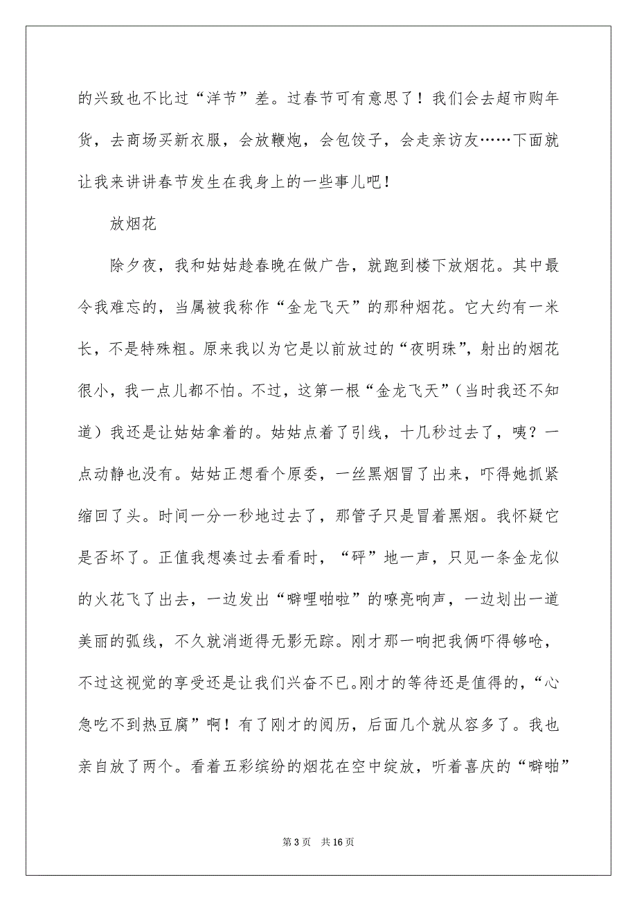 春节春节作文合集十篇_第3页