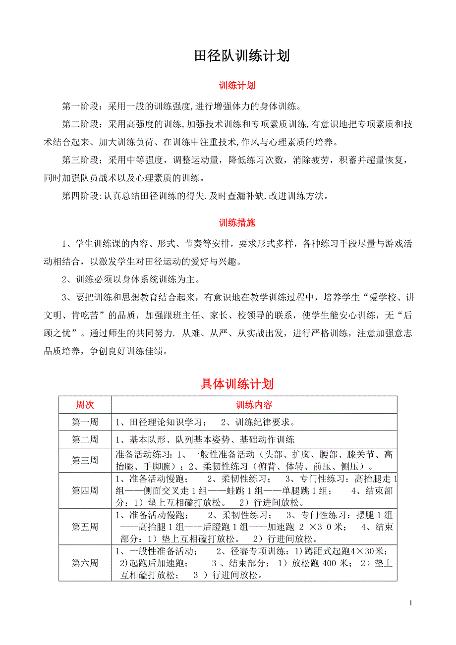 初中田径队训练计划[1]_第1页