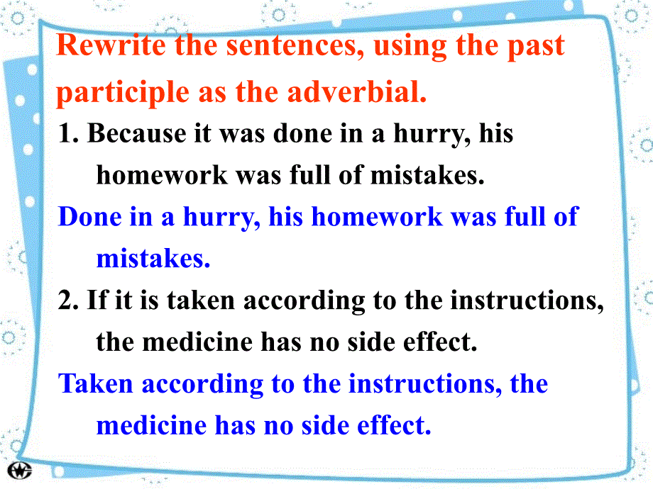 过去分词短语作状语(公开课).ppt_第4页