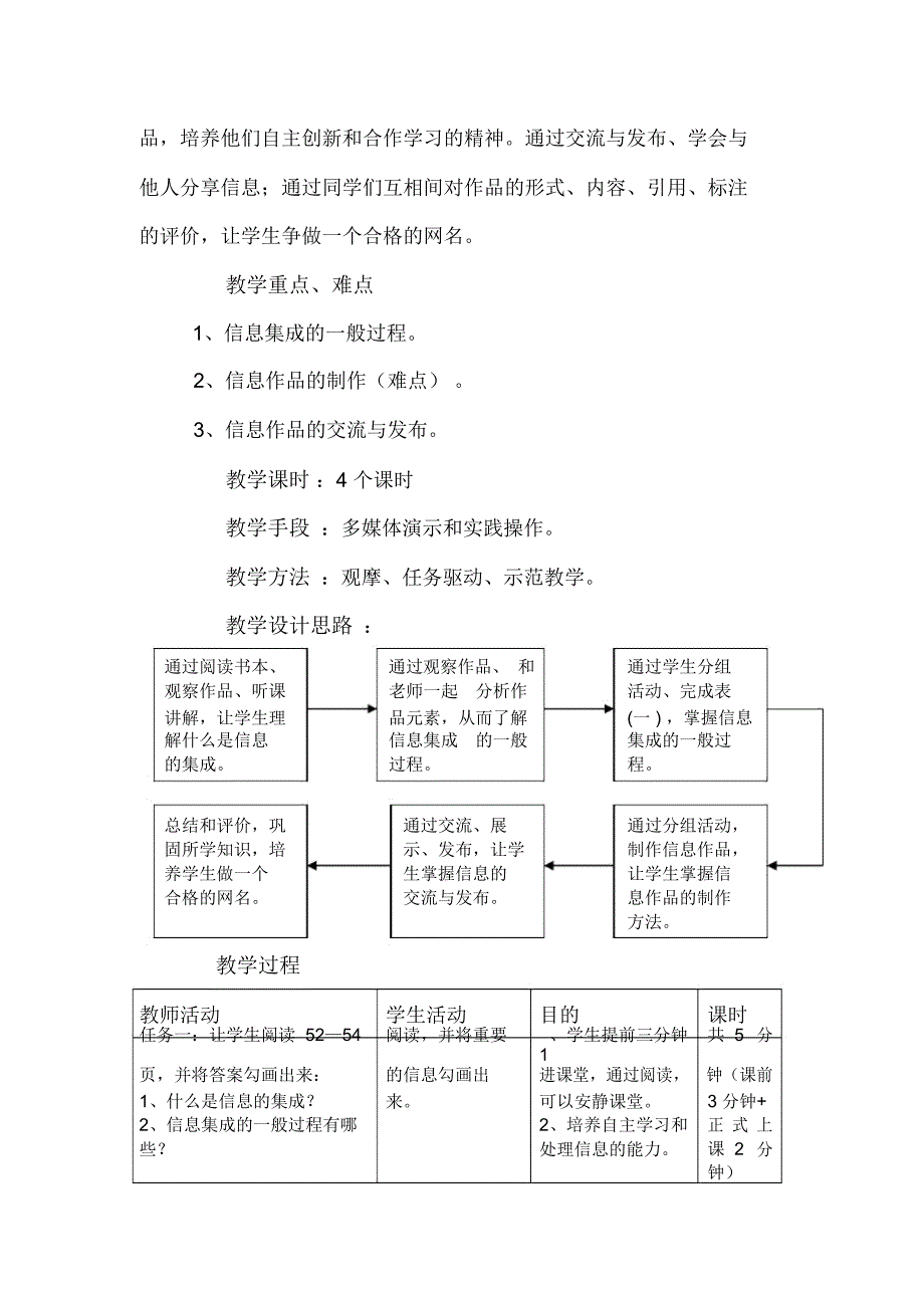 《信息的集成与交流》教学设计_第2页