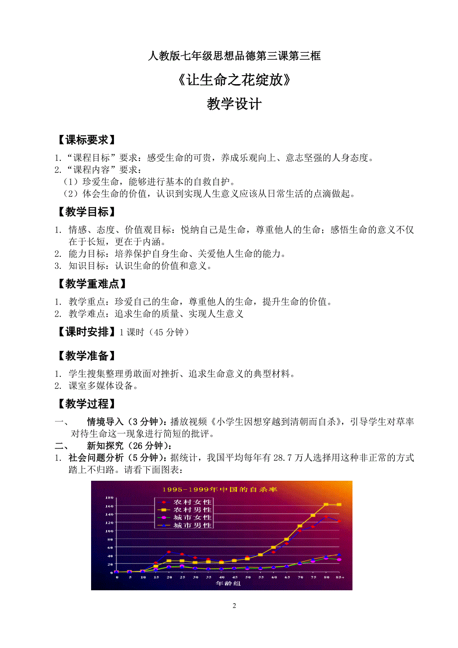 中山三鑫杜业富：《让生命之花绽放》教学设计_第2页