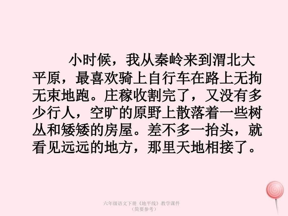 最新六年级语文下册地平线教学课件简要参考_第5页