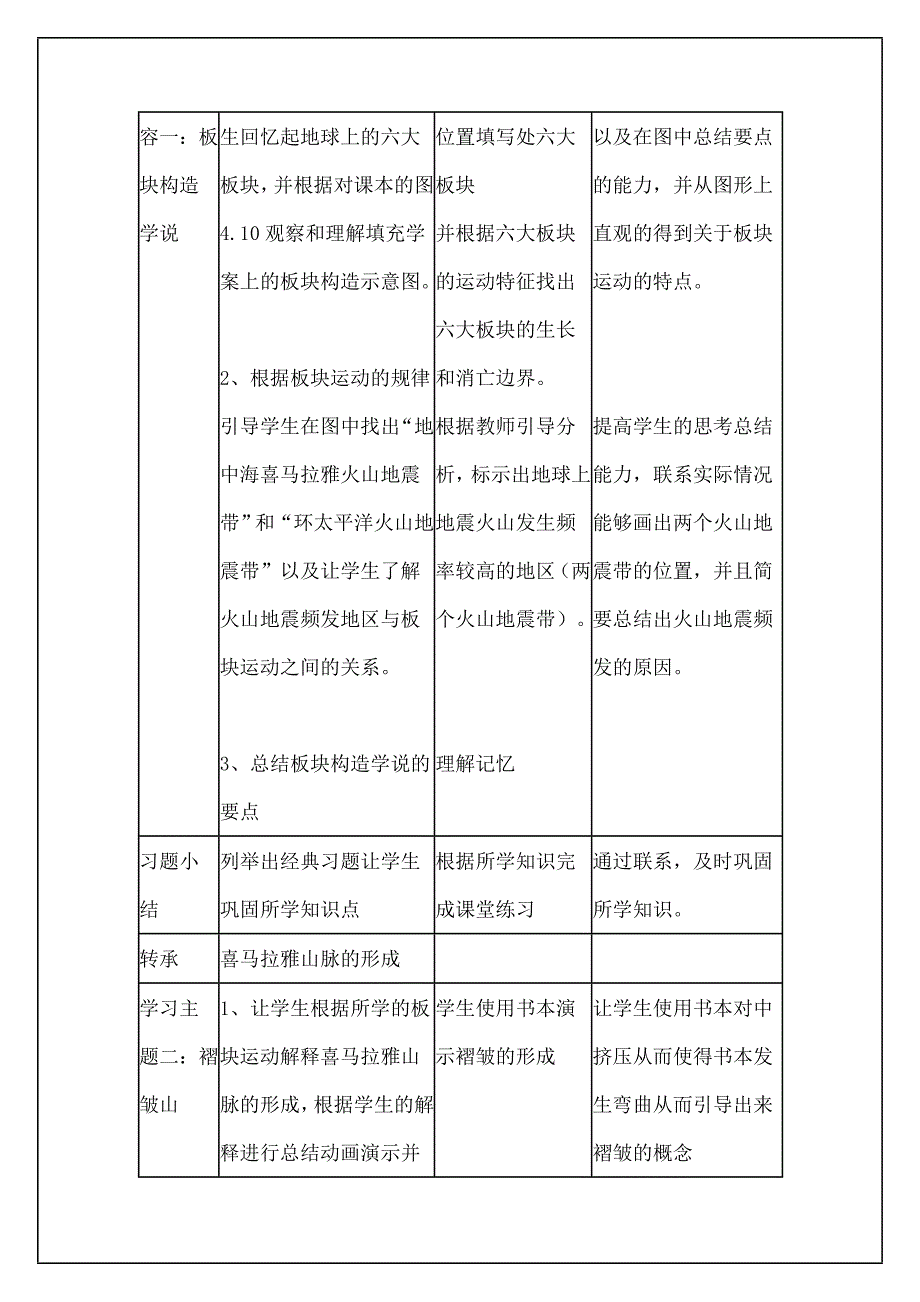 山地的形成教案_第4页