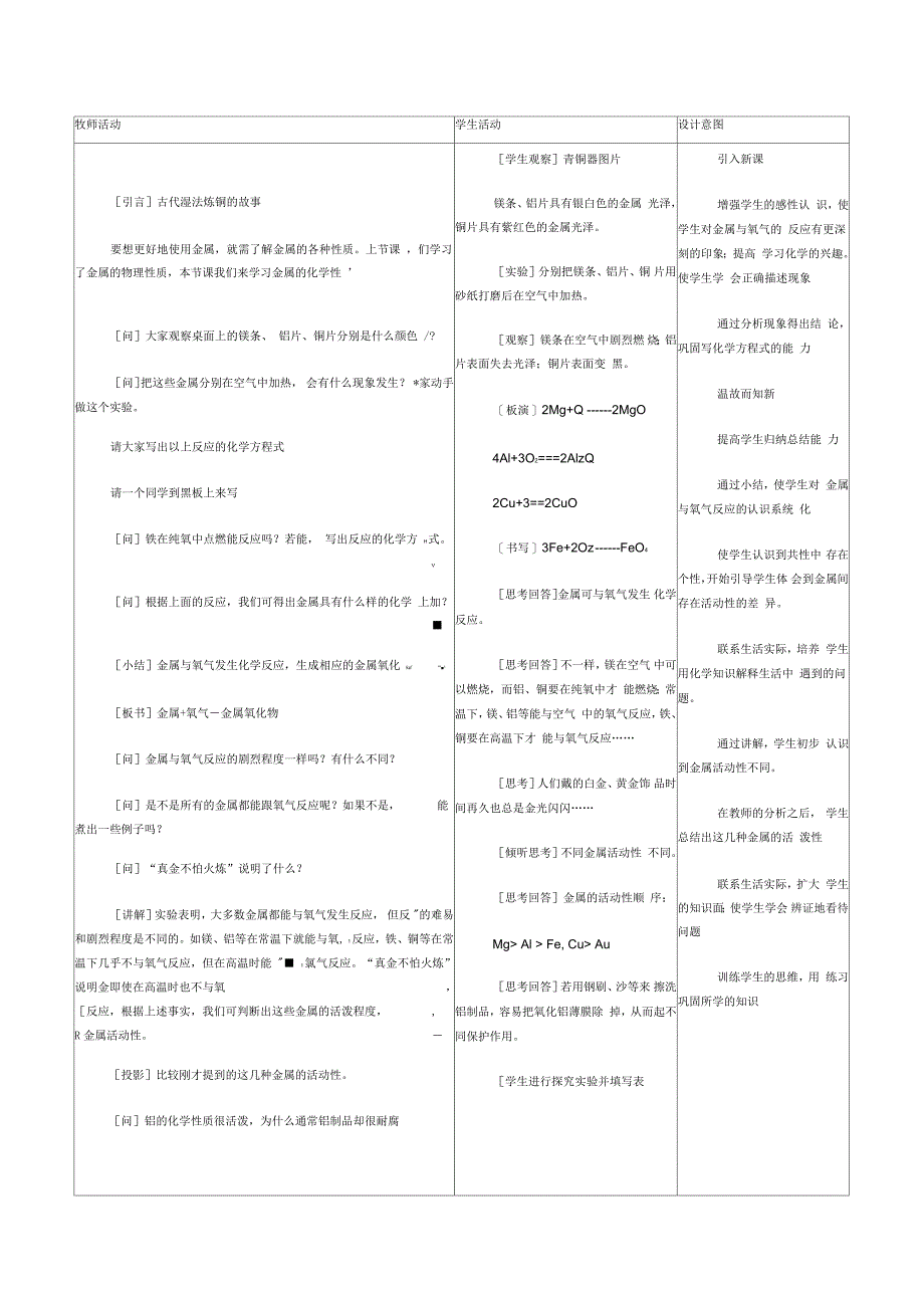 新科粤版九年级化学下册《六章金属6.2金属的化学性质》教案_23_第2页