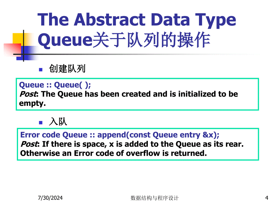 数据结构与程序设计 第三章队列(Queue)_第4页