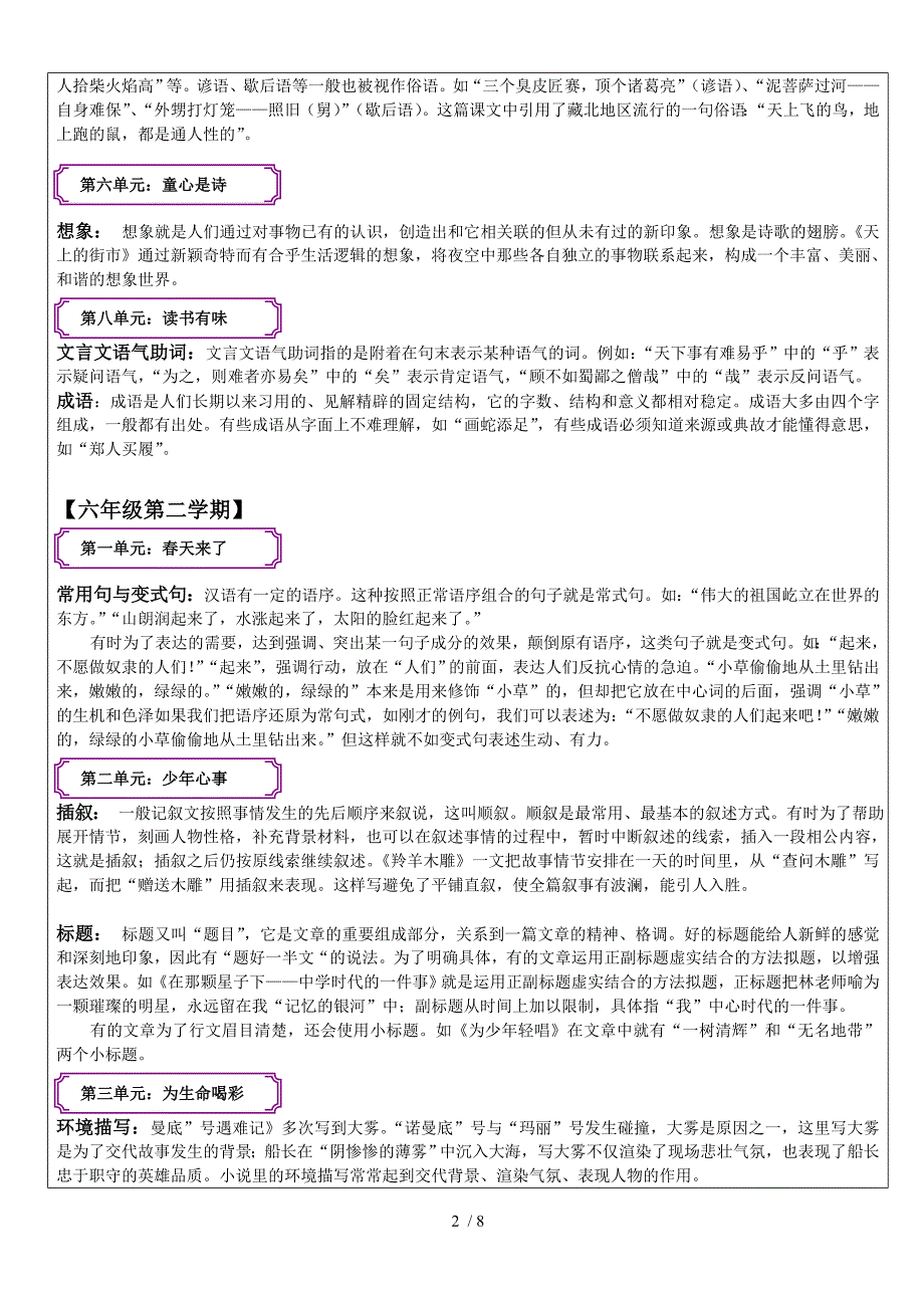 预初至初三语文基础知识点整理_第2页