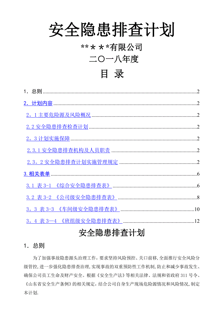 安全隐患排查计划_第1页