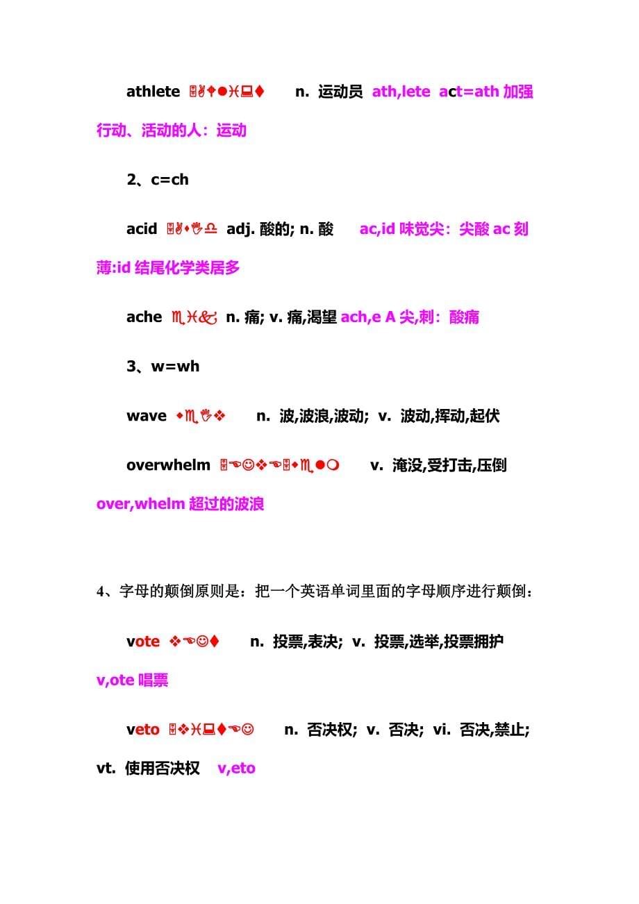 用旧英语单词造新英语单词时的变化规律_第5页