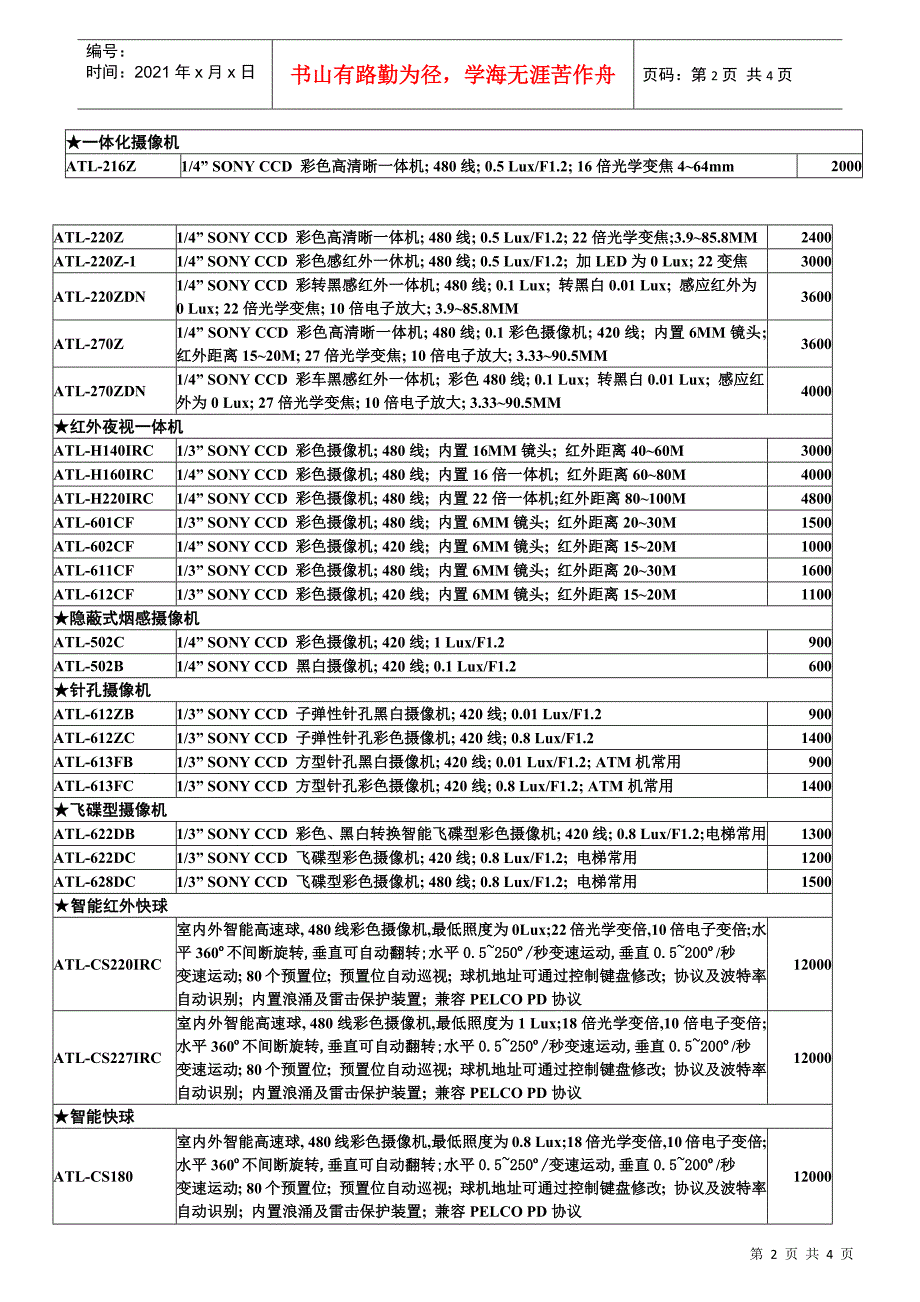 产品报价-南京敬业科技有限公司_第2页