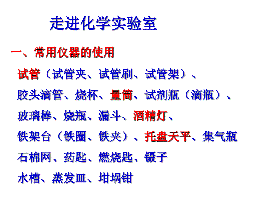 初三化学(上)_12走进化学实验室_第1页