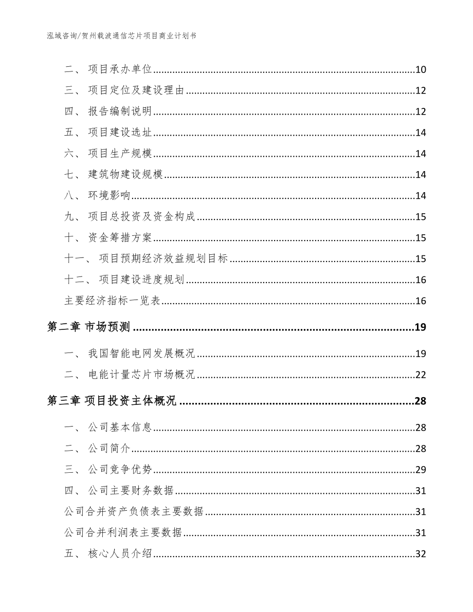 贺州载波通信芯片项目商业计划书_模板_第4页