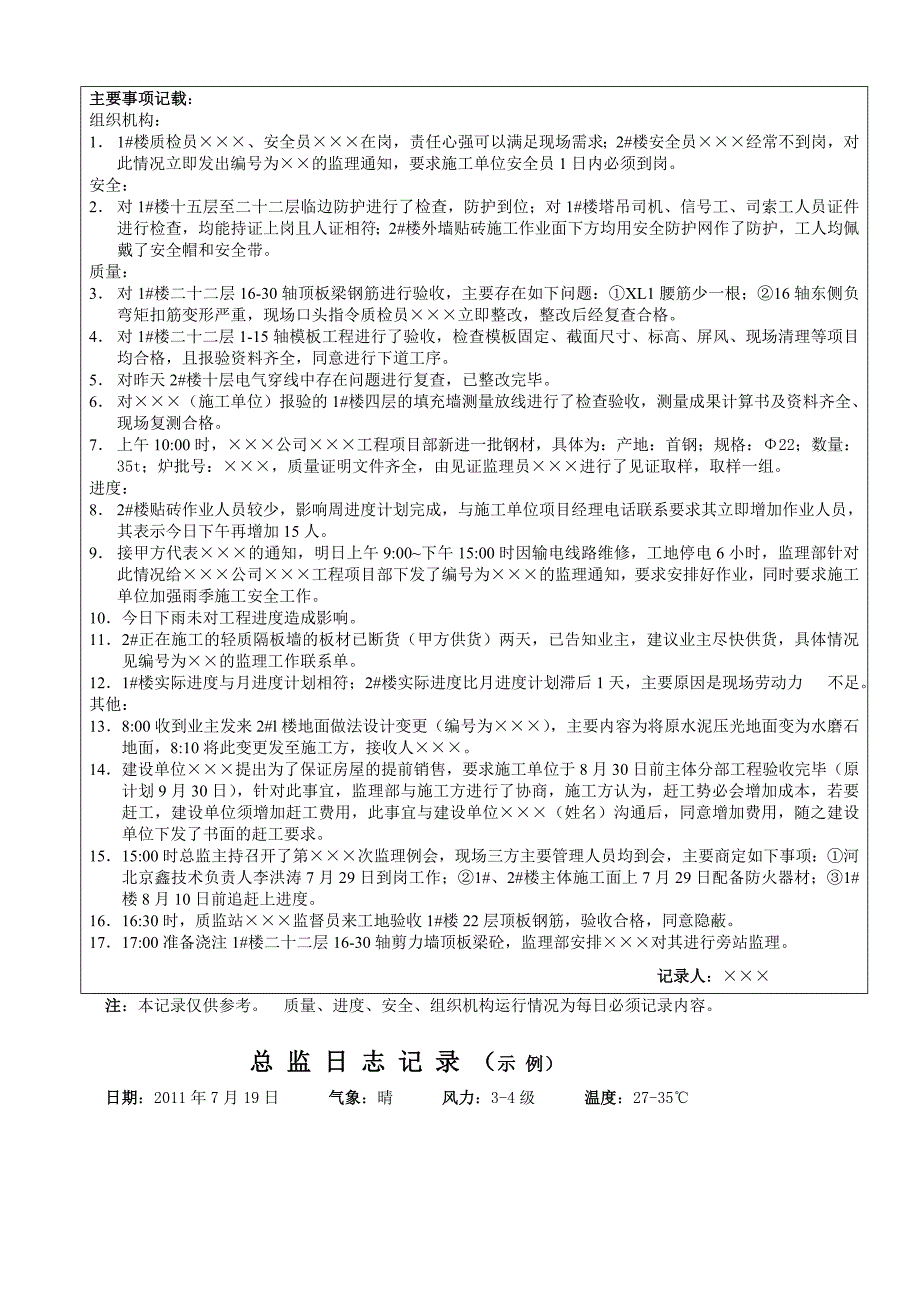 监理日志记录示例【精选文档】_第2页