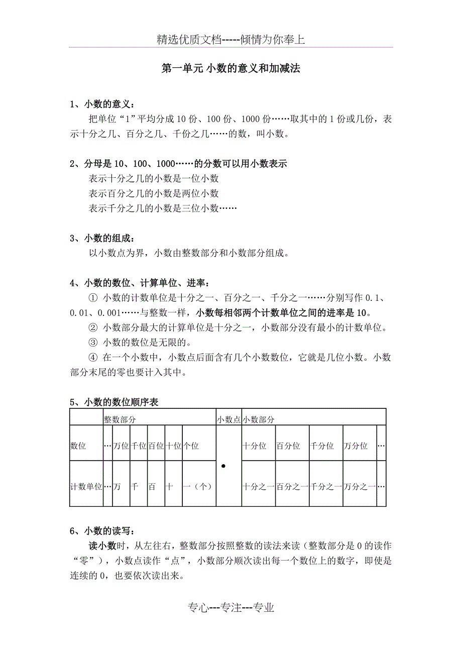 2017北师大版小学数学四年级下册知识点汇总_第1页