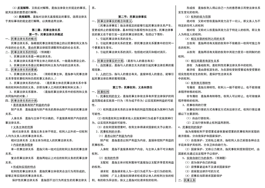 中央电大民法学期末重点考试小抄_第2页