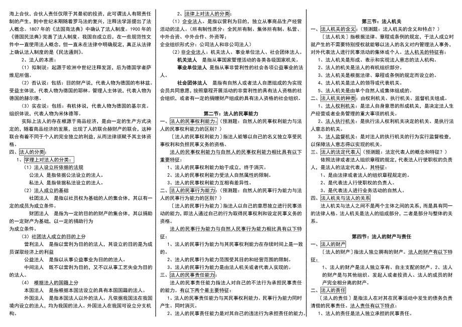 中央电大民法学期末重点考试小抄_第5页