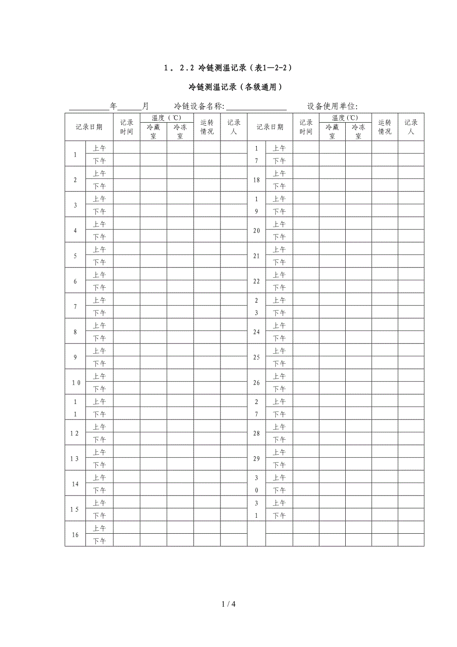 冷链测温记录_第1页