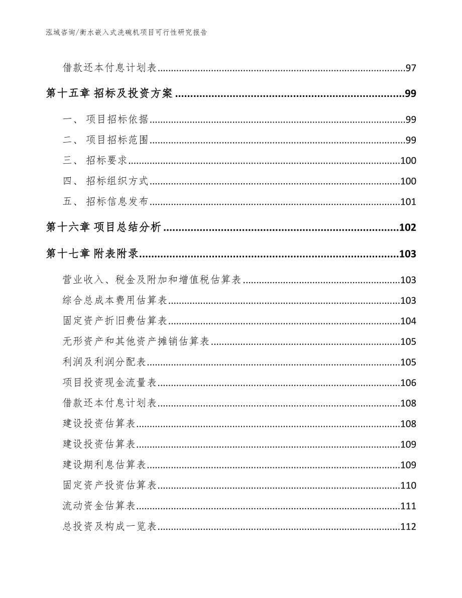 衡水嵌入式洗碗机项目可行性研究报告_模板范文_第5页