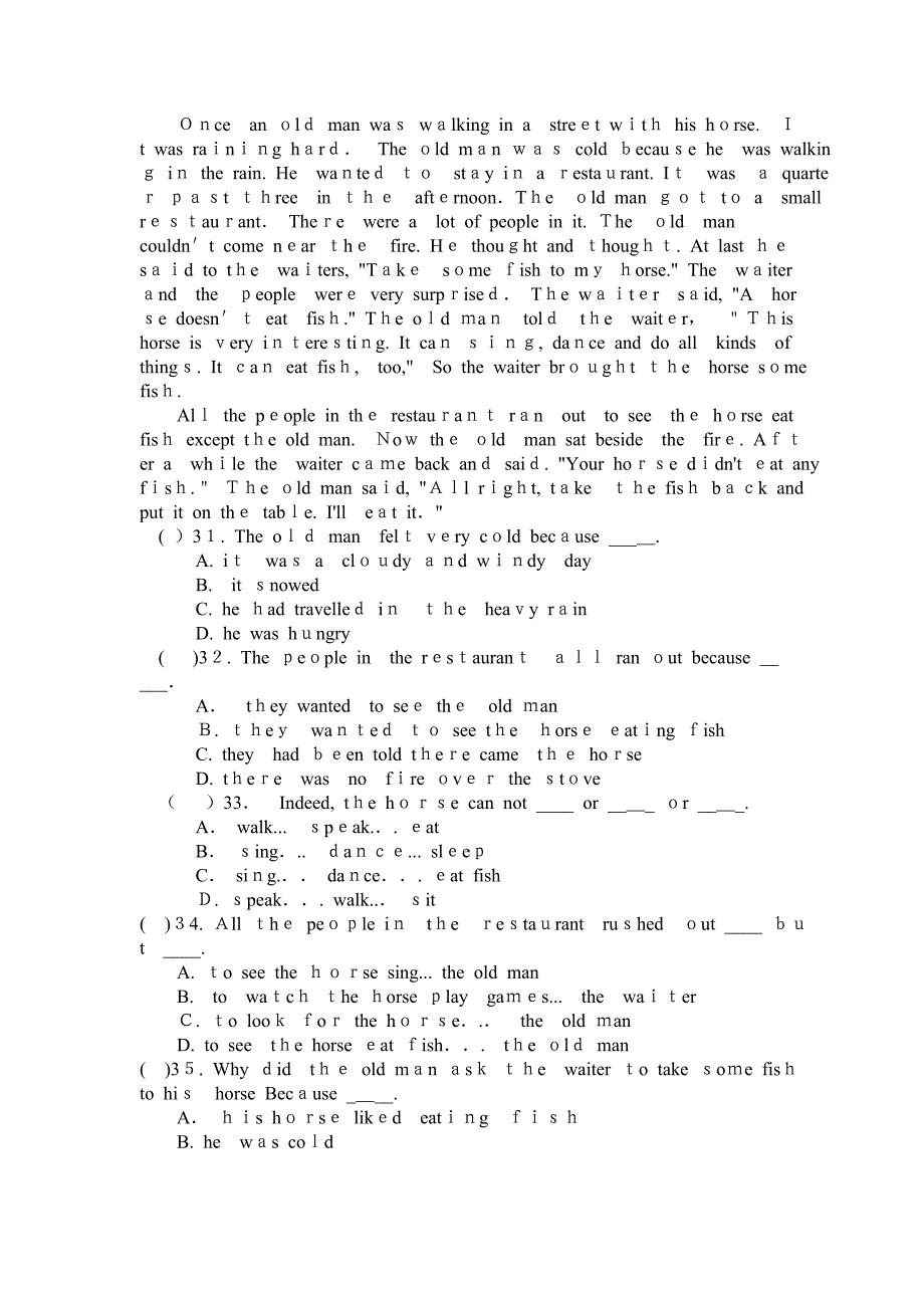 牛津英语8B期中试卷及答案2_第4页