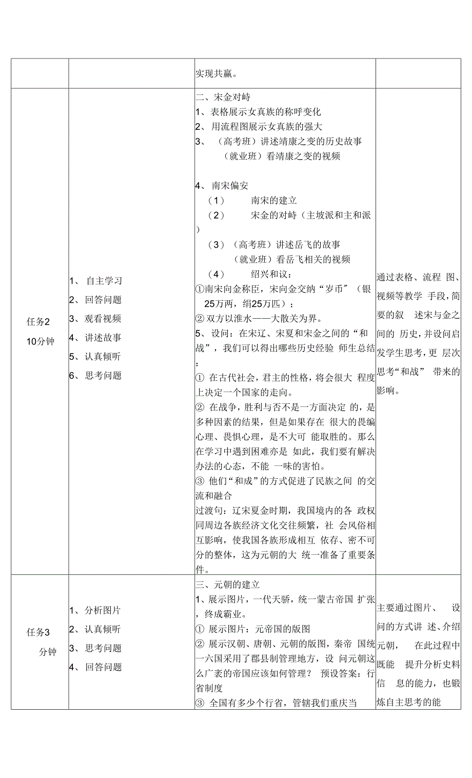 中职历史 第9课 从政权并立到元朝统一教学设计.docx_第4页