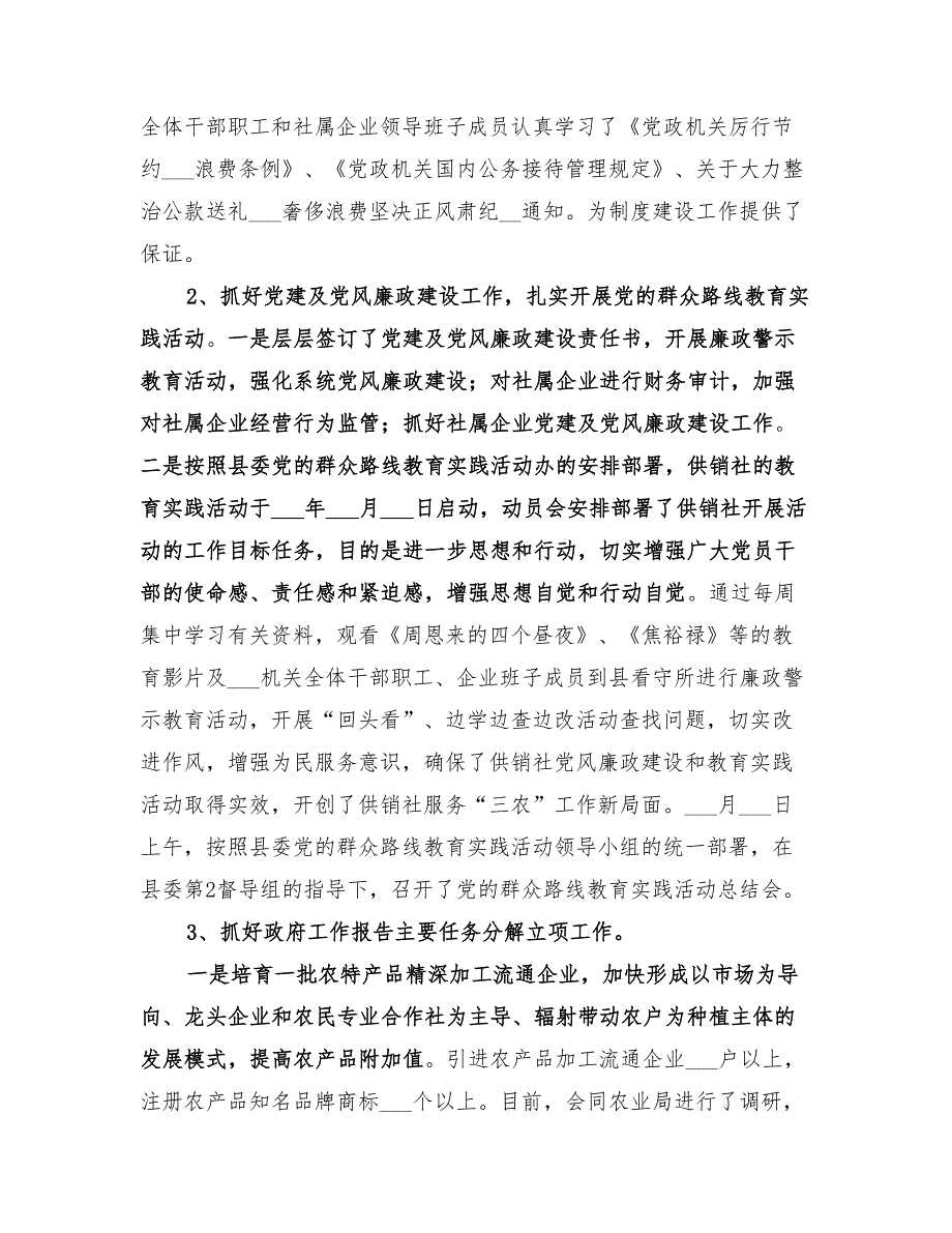 2022年县供销社经济建设工作总结明年计划_第3页