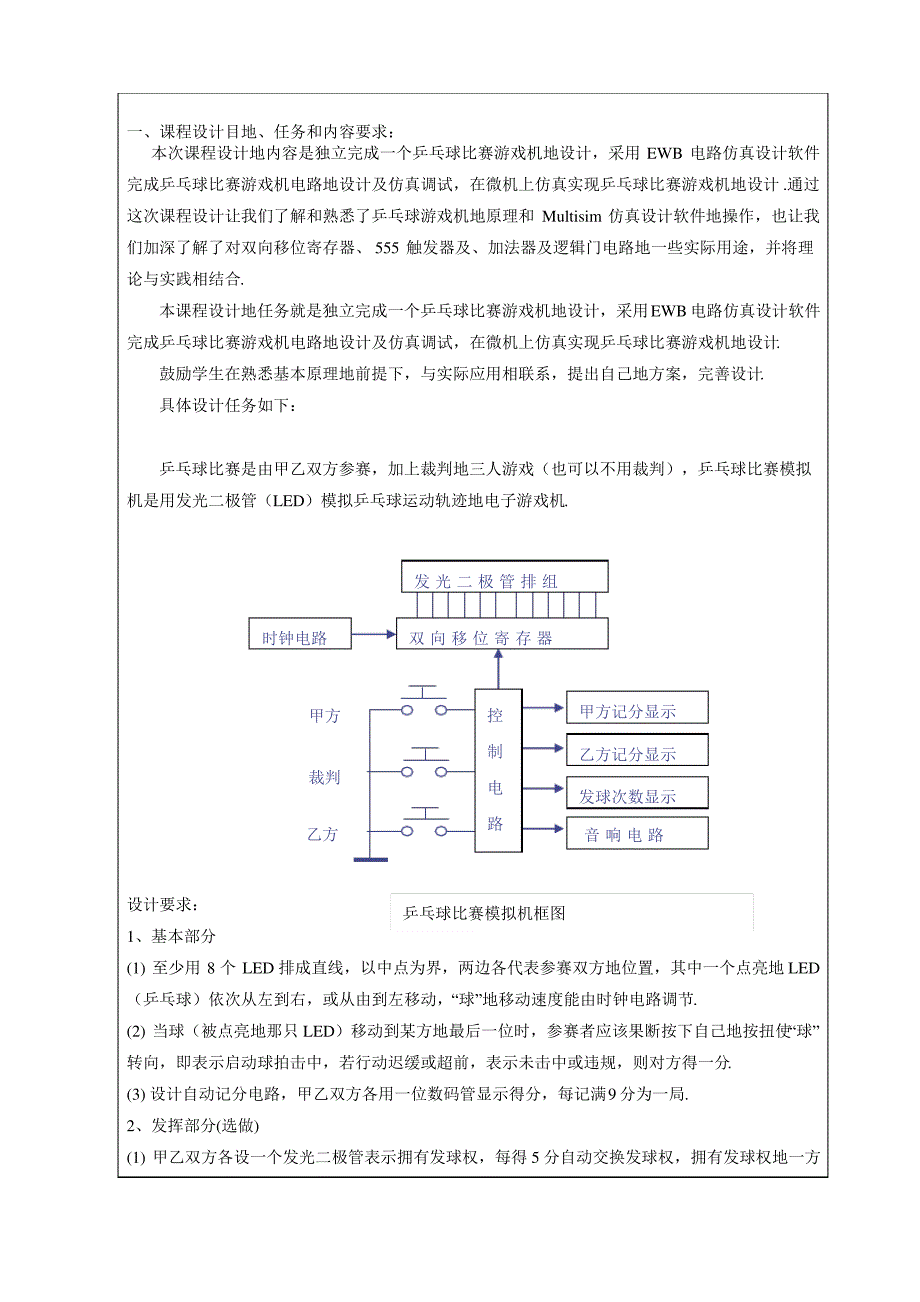 乒乓球比赛模拟机的设计_课程设计_第2页