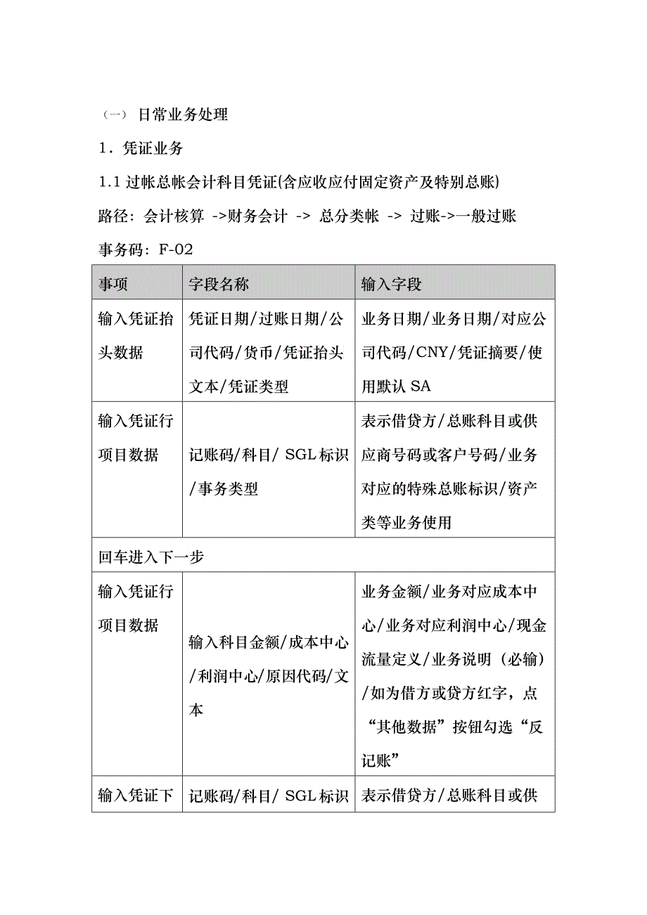 SAP日常操作速查_第1页