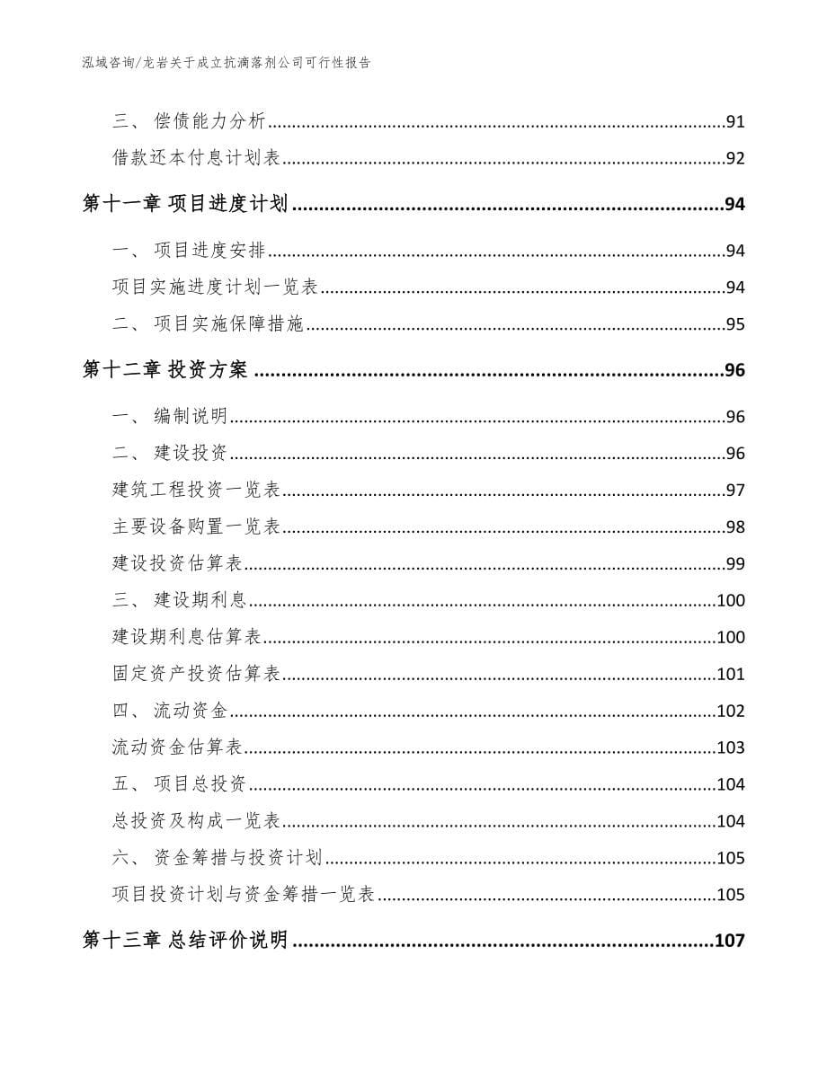 龙岩关于成立抗滴落剂公司可行性报告_范文_第5页